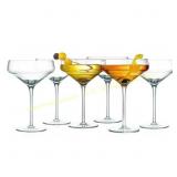 NutriChef 6 Sets of Crystal Martini Glass