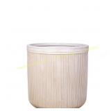 12 in. Sandstone Fiber Stone Linea Cylinder no bra