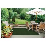 Project Source 6x8 ft Green Indoor/Outdoor Rug