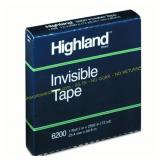 4 ct Highland Invisible Tape 1" x 2592" 3" Core