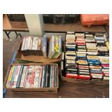8 track tapes, vhs tapes