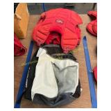 Catcher chest protectors, bag