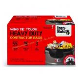 Iron-Hold Contractor Bags, 55 gal, 15 pk