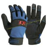 Ace M Leather Palm Winter Blue Gloves