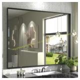 Khurana 40 in. x 36 in. Aluminum Bathroom Mirror