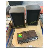 Cariole 8 track music tape player and speakers