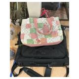 Black carry on bag, quilted bag