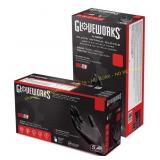 Gloveworks Nitrile Gloves XXL Black PF