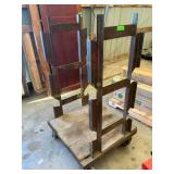 Metal cart on wheels