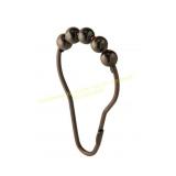 iDesign Silver Steel Shower Curtain Rings 12pk