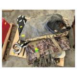 Snow shoes, horse shoes, goose silhouettes