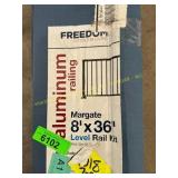 Freedom 8ftx36in Aliminum Rail Kit, Black