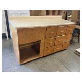 6 ft counter cabinet with drawers