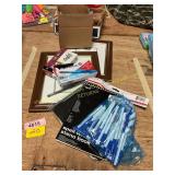 Picture Frames, Pens, Steno Book, Misc