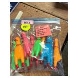10ct Animals Squeeze Me Rubber Chickens