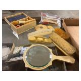 Dresser Set (Mirror, Brushes, Etc.)