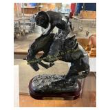 Cowboy + Horse Statue