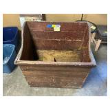 Wooden fire wood storage box