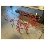 Metal reindeer yard art