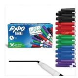36-Pk. EXPO Low Odor Dry Erase Markers, Fine Tip