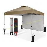 Crown Shades 10x10 Canopy with Wall, Beige