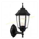 Hampton Bay 14.37 in. Black Outdoor Sconce