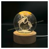 Rc6on 3D Dolphin Crystal Ball LED Night Light