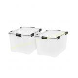 IRIS USA 2 Pack 74qt WEATHERPRO Storage Bin