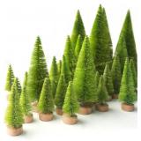 LOVEINUSA 40PCS Mini Christmas Trees, 5 Sizes