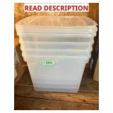 4 Ct. HOMZ Storage Totes w/ Lids