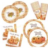 YY Thanksgiving Party Tableware Set, 100 Pcs