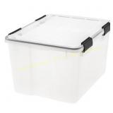 IRIS 46qt WeatherPro Storage Bin Clear Lid