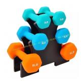 BalanceFrom Fitness 3, 5 & 8lb Dumbbells & stand