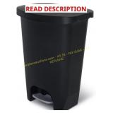 Glad 13 Gallon Trash Can, Black, With Pedal
