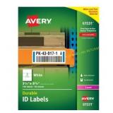 Avery Durable ID Labels, 3-1/4x8-3/8in.
