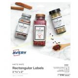 375-Pk. Avery Labels, 2-11/16x 2in., Matte