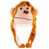 Polyester Plush Zoo Animal Winter Hat Beanie