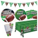 Gatherfun Football Party Supplies Kit Serve 25