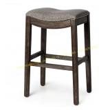 Adrien 31 in. Walnut Wooden Bar Stool