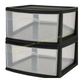 Homz 1 Drawer Wide Storage Cart, 2 Pack