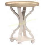 COZAYH Rustic Farmhouse Accent End Table, Natural