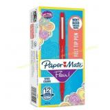 24-Pk. Paper Mate Felt Tip Pens, Medium Point, Red