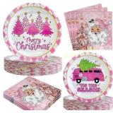 AZEEBOI Christmas Paper Plates Set