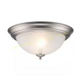 12.75 in 2-Light Brushed Nickel Flush Mount