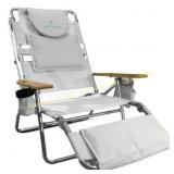Ostrich 3N1 Reclining Lounge Chair, White