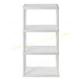 GRACIOUS LIVING 24x12x48in. White Plastic Shelving