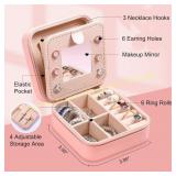 2Ct Parima Travel Jewelry Case M&D, Pink