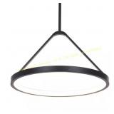 Home Decorators Townly 1-Light Black LED Pendant L