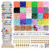 Dulzod 4800Pcs Clay Beads Kit-24 Colors 6mm