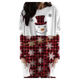 MOUSYA Women Christmas Long Sleeve Top Med
